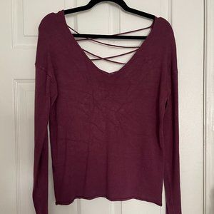Open Back Long Sleeve Top